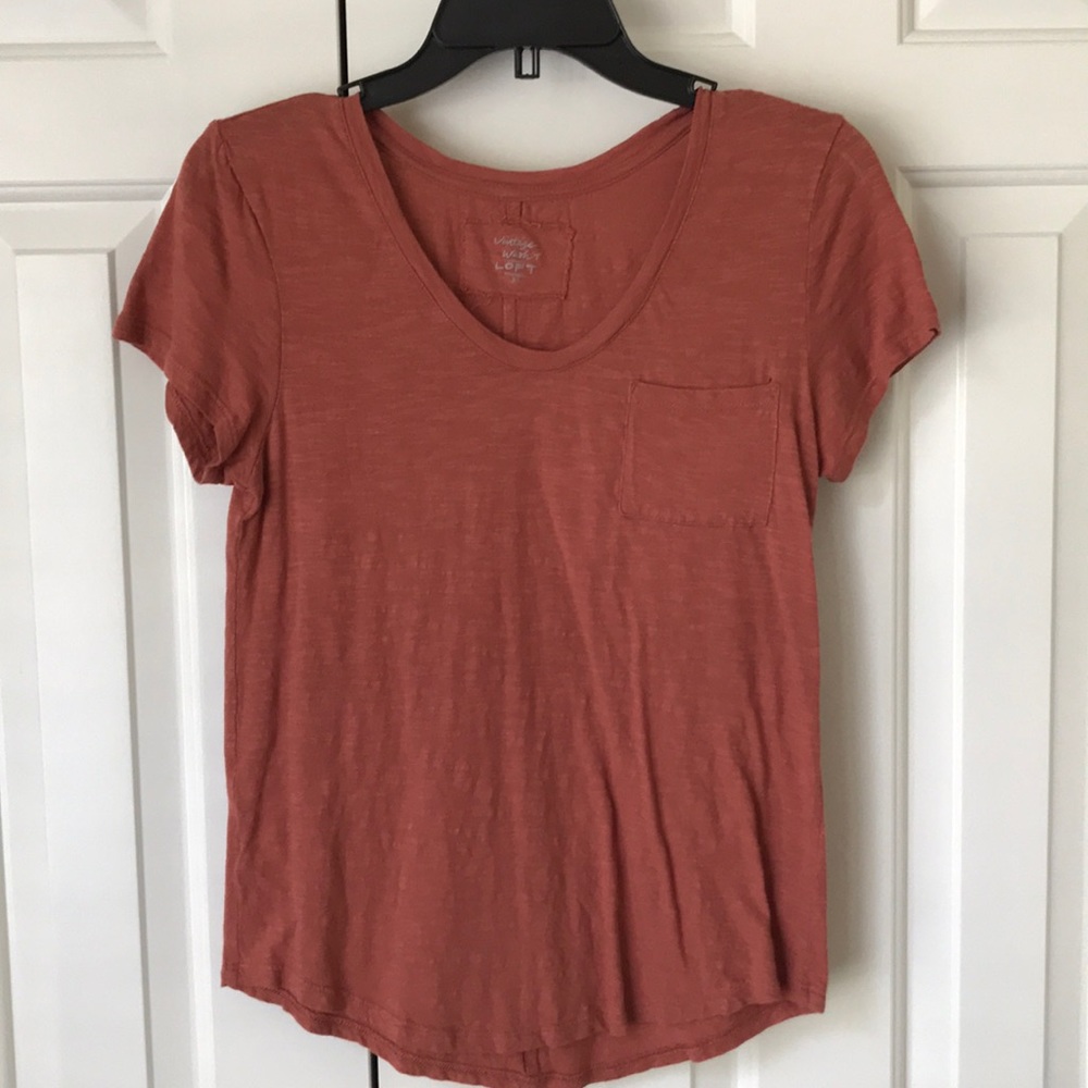 LOFT vintage tee in burnt orange. Size XS.